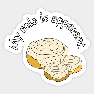 My Role is Apparent Funny Parent Humor / Dad Joke Cinnamon Roll Family Pocket Version (MD23Frd011b2) Sticker